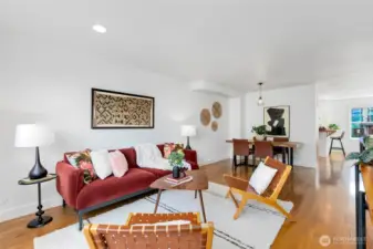 Hardwood floors grace this entire main level.