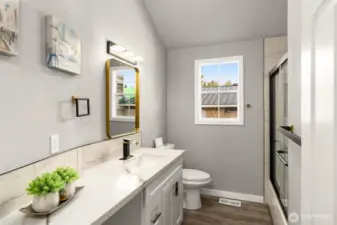 upstairs hallway bathroom