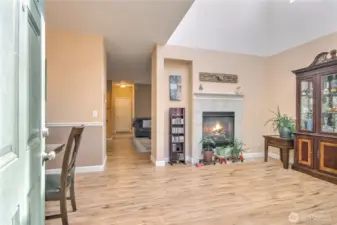 Double sided Cozy gas fireplace