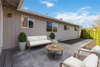 Private Back Patio-Virtually Staged