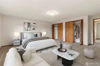 Spacious Primary Suite- Virtually Staged