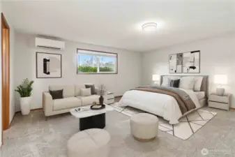Spacious Primary Suite- Virtually Staged