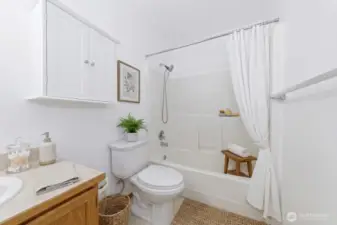 Virtually staged Primary Bath