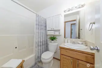 Main bath - virtually staged
