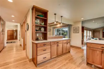 There are custom built-ins throughout the home - many of them in the kitchen area!
