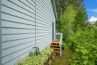 Side with garage access