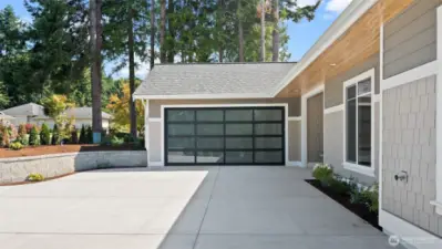 Driveway and garage