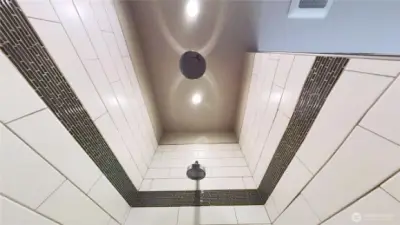 Above shower head
