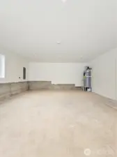 Garage with water heater