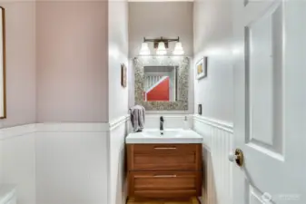 Half bath on Main level.