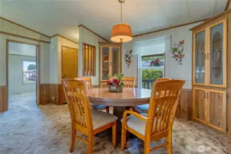 Dining area with built-ins