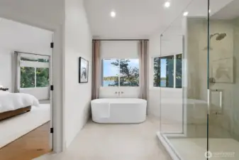 Primary Bath with free standing tub