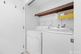 Convenient aundry space in the bathroom