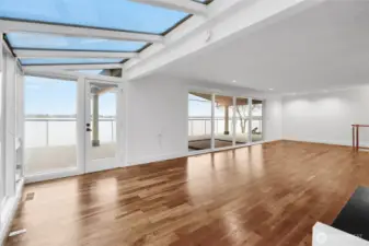 Open-concept living area designed to embrace the views