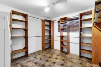 Functional laundry space with room for storage and organization