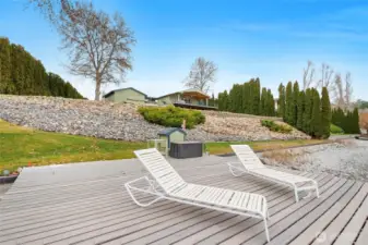 Dock area ready for summer fun on the lake
