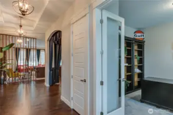 Stately office/den right off entrance