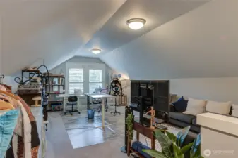 With a view out the front of the house