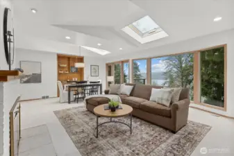 Living and dining with a view