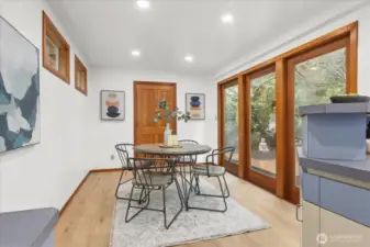 Large storage room off of nook for your gear and equipment.