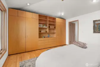 Built in closets in primary suite with lots of storage