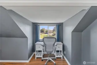 Rear room set up as office