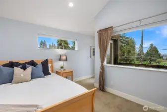 French door leads out to upper deck.