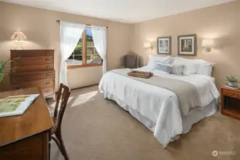 One of the 4 upstairs bedrooms.  This home is zoned to the award-winning Northshore School District and more specifically to Hollywood Hill Elementary, Timbercrest Middleschool, and Woodinville Highschool.