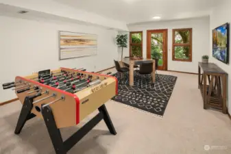 The fully-finished basement is an absolute game changer.  This space is a perfect one for the kids to play and has easy walk-out access to the back yard.