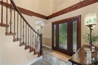 Grand entryway with stunning staircase!