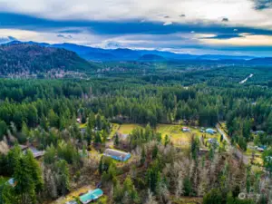 Aerial view of the property