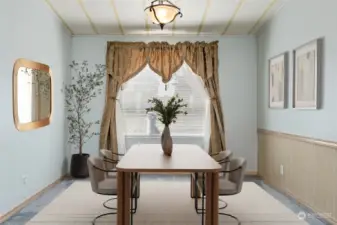 Dinning room virtually staged