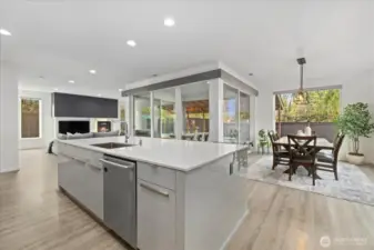 Open Concept w/ 3 Sliding Glass Doors