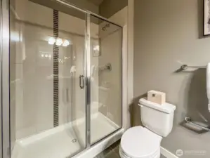 Large tiled walk in shower