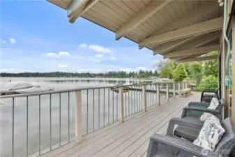 Looking over the water from the clubhouse deck...