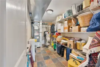 Here's the storage room with high efficiency gas furnace and gas water heater.