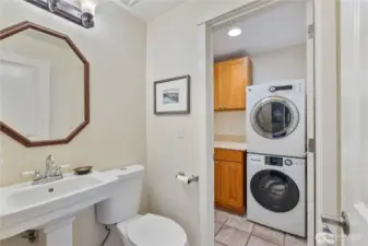 Here's another look at the handy utility room just off the half bath.