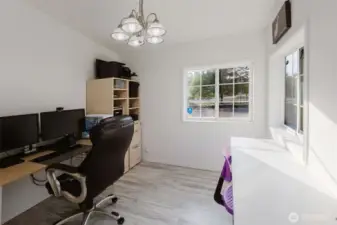 Sweet office or bonus room just off the kitchen.
