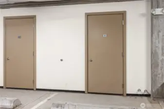 Storage unit and secure parking space.