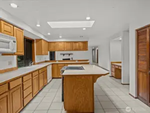 Pantry to the right of the island