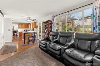 And then the next area is the Family Room, set up for some serious TV/Ballgame/Video game watching.