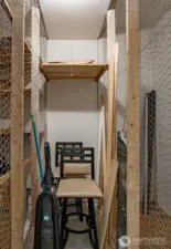 Private storage on level C, Door 1 (open w/ padlock)