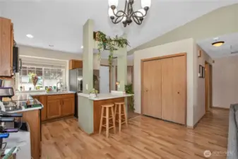 laundry and storage closet