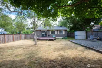 backyard with garden space