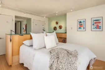 Beautiful built in headboard