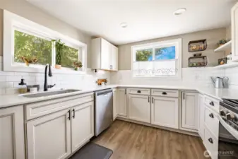 Upgraded Shaker cabinets and quartz countertops