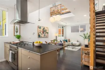 Paperstone countertops, Bertazzoni gas range and range hood.