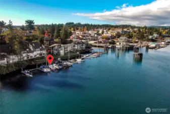 Close but far enough away from the ferry dock!