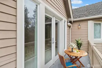 Enjoy your favorite beverage or read a book on the primary suite balcony.