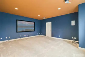 The theater room is ready for your projector!